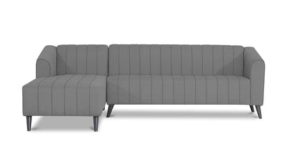 Adorn India Premium Laurel L Shape 6 Seater Sofa Set (LHS) (Grey)