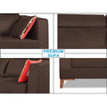 Premium Pluto 3+2 5 Seater Sofa Set (Brown)