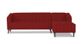 Adorn India Premium Laurel L Shape 6 Seater Sofa Set (RHS) (Red) (3 Year Warranty)