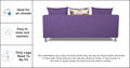 Alita 3+2 Compact 5 Seater Sofa Set (Dark Purple)