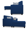 Adorn India Monteno L Shape 5 Seater Sofa Set LHS(Blue) (3 Year Warranty)