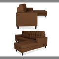 Darcy L Shape 5 Seater Sofa Set (RHS) (Brown)