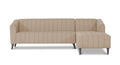 Adorn India Premium Laurel L Shape 5- to 6-Person Sofa Set (RHS) (Beige) (3 Year Warranty)