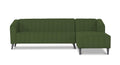 Adorn India Premium Laurel L Shape 6 Seater Sofa Set (RHS) (Green) (3 Year Warranty)