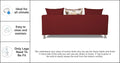 Alita 3+2 Compact 5 Seater Sofa Set (Maroon)