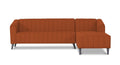 Adorn India Premium Laurel L Shape 6 Seater Sofa Set (RHS) (Rust) (3 Year Warranty)