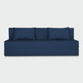 Adorn India Easy 4 Seater Sofa Cum Bed | Velvet Fabric | Dark Grey | Plain Design | 6x6 Ft | Comfortable Seating | Washable Cover | Perfect for Home & Office