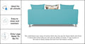 Alita 3+2+1 Compact 6 Seater Sofa Set (Aqua Blue)