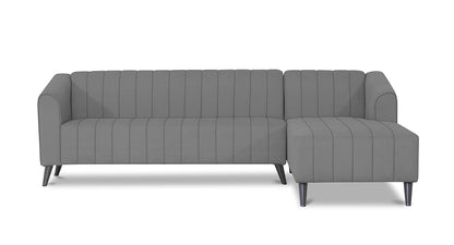 Adorn India Premium Laurel L Shape 6 Seater Sofa Set (RHS) (Grey)