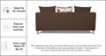 Alita 3+2+1 Compact 6 Seater Sofa Set (Brown, Wood)