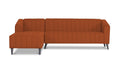 Adorn India Premium Laurel L Shape 6 Seater Sofa Set (LHS) (Rust) (3 Year Warranty)