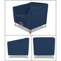 Premium Camilla 3-1-1 5 Seater Sofa Set (Velvet Fabric Colour Blue)
