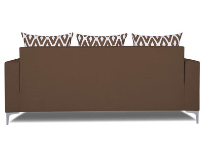 Adorn India Anigma 3 Seater Sofa (Brown)