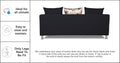 Alita 3+2+1 Compact 6 Seater Sofa Set (Black)