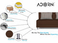 Adorn India Easy Alyn Plus Stripes 3 Seater Sofa Cum Bed (5X6) (Brown) (1 Year Warranty)