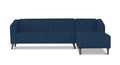 Adorn India Premium Laurel L Shape 6 Seater Sofa Set (RHS) (Blue) (3 Year Warranty)
