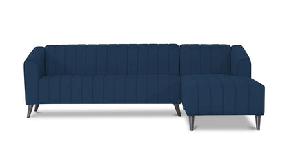 Adorn India Premium Laurel L Shape 6 Seater Sofa Set (RHS) (Blue)