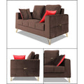 Premium Morgan 3-2 5 Seater Sofa Set (Velvet Fabric Colour Brown)