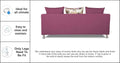 Alita 3+2+1 Compact 6 Seater Sofa Set (Dark Purple)