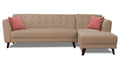 Adorn India (3 Years Warranty Leaf 5 Seater Corner Sofa Right Hand Side (Beige)