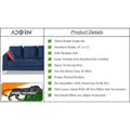 Premium Morgan 3 Seater Sofa (Velvet Suede Fabric Colour Blue)