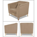 Premium Camilla 3-1-1 5 Seater Sofa Set (Velvet Fabric Colour Camel)