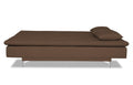 Adorn India Aspen 3 Seater Sofa Cum Bed Single Tone Fabric (Brown) (3 Year Warranty)