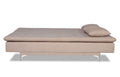 Adorn India Aspen Three Seater Sofa Cum Bed Single Tone Fabric (Beige) (3 Year Warranty)