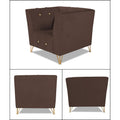 Premium Lotus 3-1-1 5 Seater Sofa Set (Velvet Fabric Colour Brown)