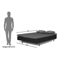 Adorn India Arden 4 Seater Rhombus Sofa Cum Bed 4 x 6 (Grey & Black) (3 Year Warranty)