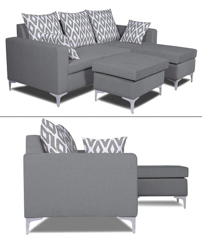 Adorn India Anigma Modular Sofa Set (Grey)