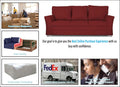 Alexia 3+2 5 Seater Sofa Set (Maroon)