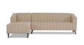Adorn India Premium Laurel L Shape 6 Seater Sofa Set (LHS) (Beige) (3 Year Warranty)