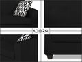 Adorn India Blazer Plus 3-1-1 Five Seater Sofa Set (Black)