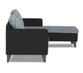 Dorothy Blossom L Shape 5 Seater Sofa Set RHS (Black & Grey)