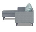 Adorn India Abington Stripes L Shape 5 Seater Sofa Set LHS (Grey) (3 Year Warranty)