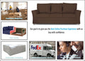 Alexia 3+2 5 Seater Sofa Set (Brown)