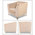 Premium Camilla 3-1-1 5 Seater Sofa Set (Velvet Fabric Colour Beige)