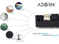 Alica 3+2+1 6 Seater Sofa Set (Black)