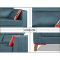 Premium Pluto 3+2 5 Seater Sofa Set (Blue)