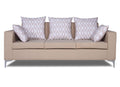 Adorn India Anigma 3 Seater Sofa (Beige)