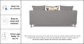 Adorn India Alita 3+2 Compact 5 Seater Sofa Set (Light Grey)