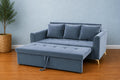 Adorn India Premium Mystic - 3 Years Warranty - 3 Seater Sofa Cum Bed Velvet Suede Fabric - Grey