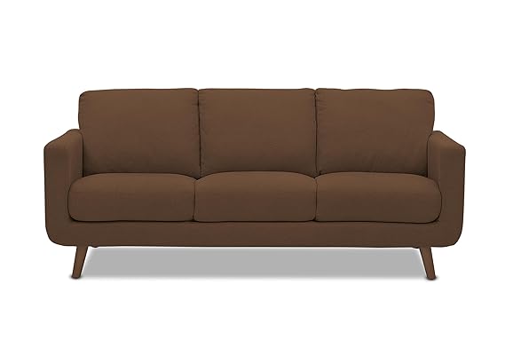 Adorn India Damian 3 Seater Sofa (Brown)