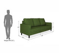 Adorn India Chandler Decent 3 Seater Sofa (Green) (3 Year Warranty)