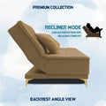 Adorn India Wood New Alyssum 3 Seater Sofa Cum Bed Velvet (Beige)
