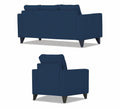 Adorn India Chandler Plus 3+1+1 5 Seater Sofa Set (Blue) (3 Year Warranty)