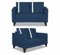 Adorn India Chandler Plus 3+2 5 Seater Sofa Set (Blue) (3 Year Warranty)
