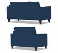 Adorn India Chandler Plus 3+2 5 Seater Sofa Set (Blue) (3 Year Warranty)