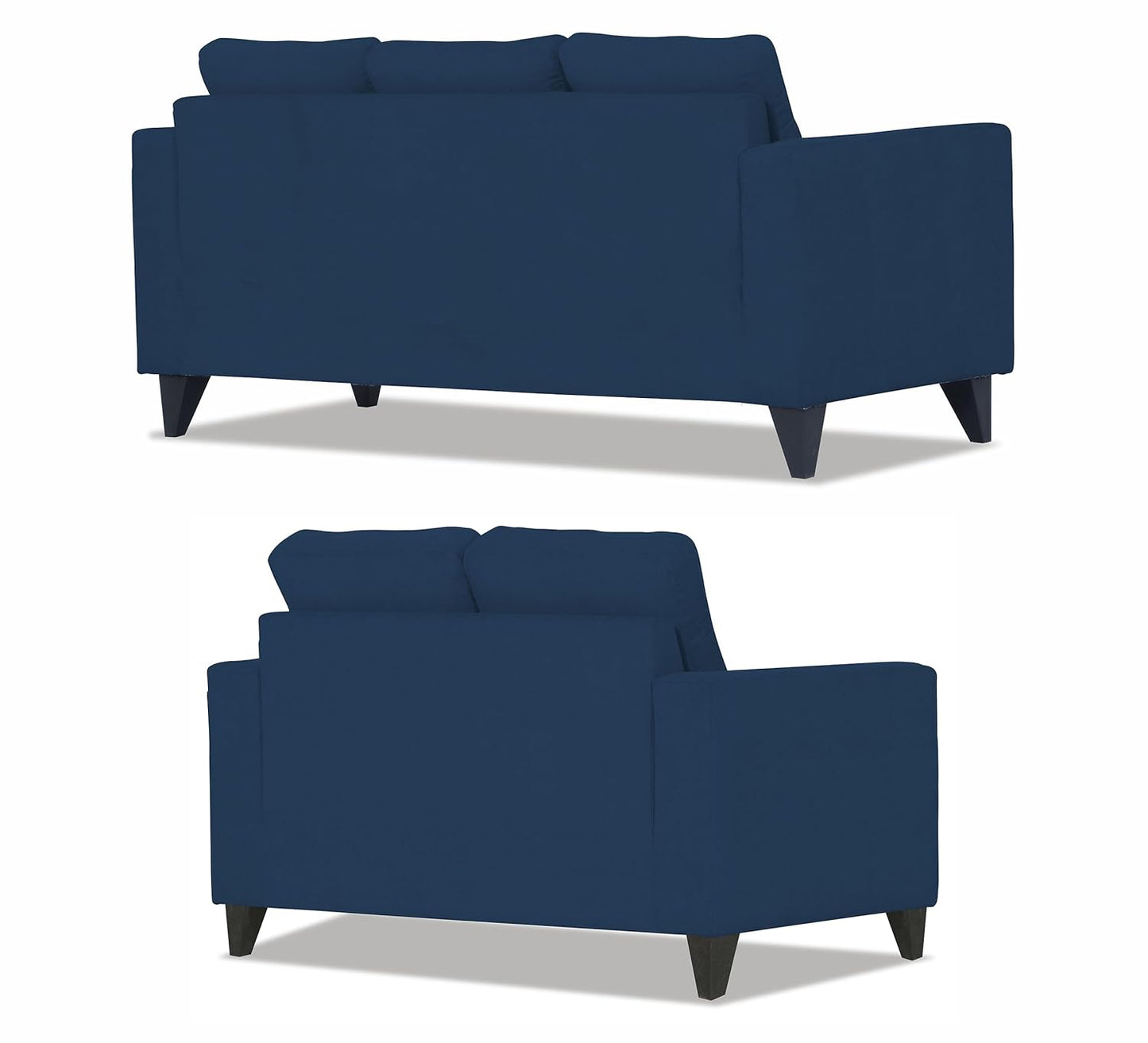 Adorn India Chandler Plus 3+2 5 Seater Sofa Set (Blue)